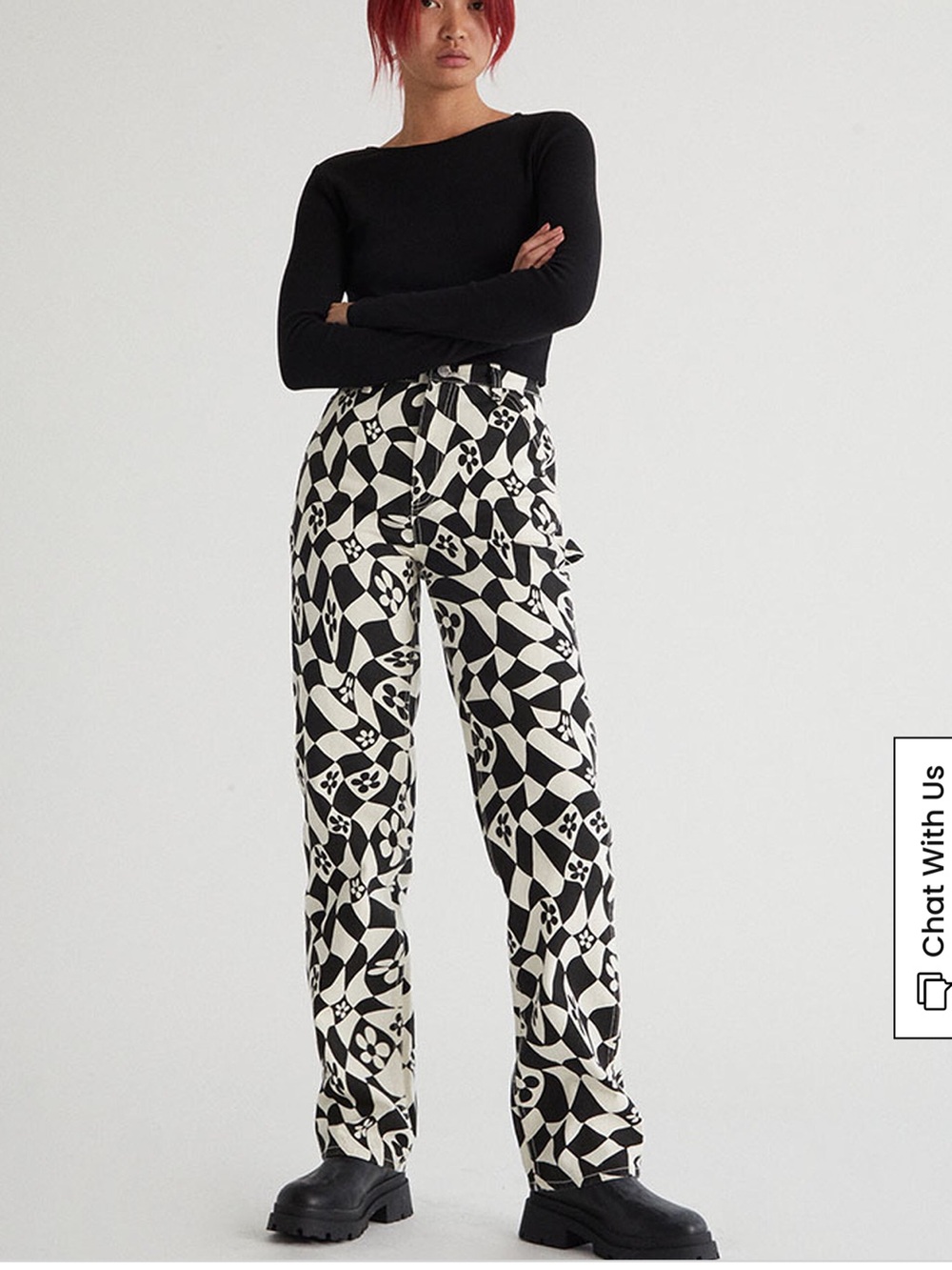 PacSun Monochrome Patterned Pants
